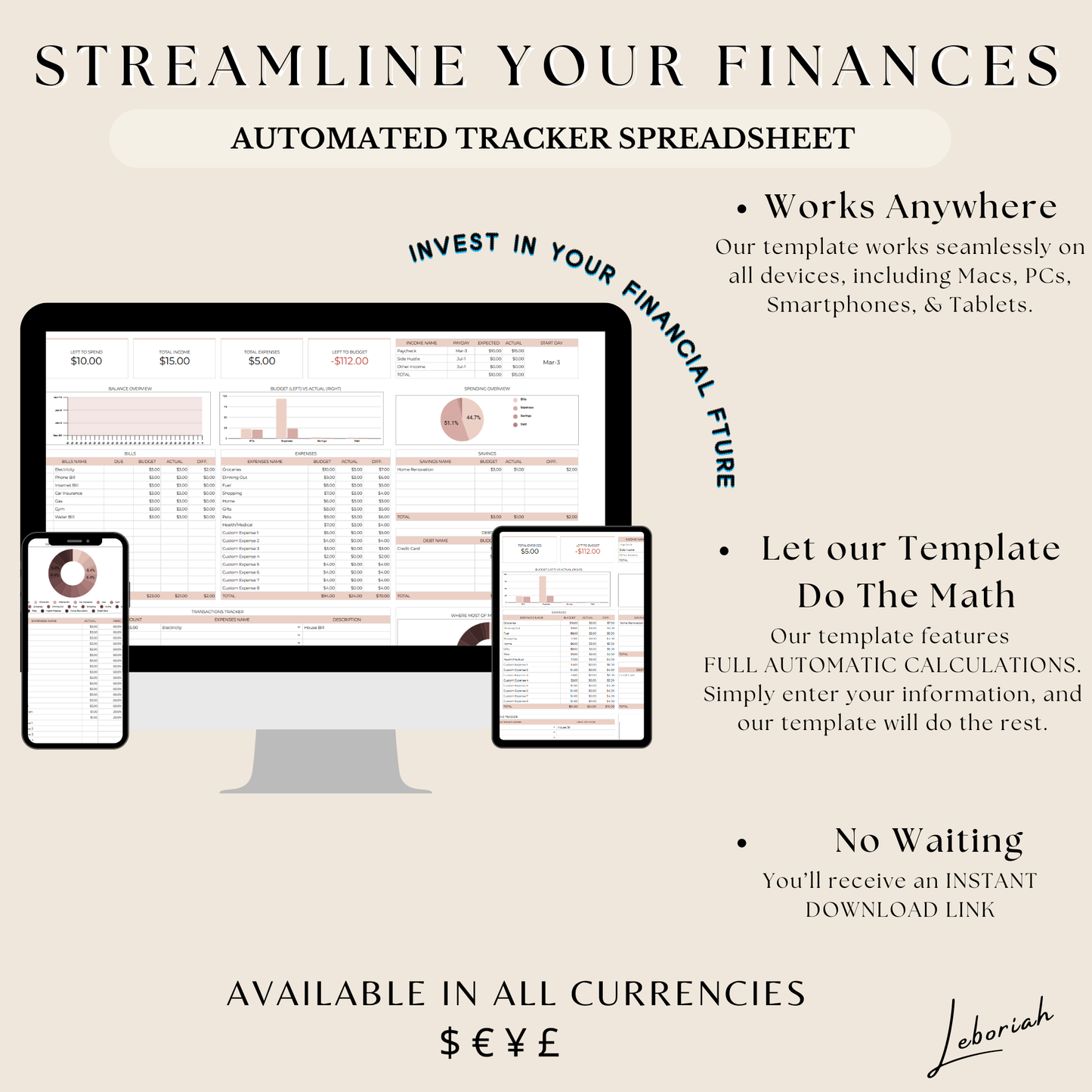 Monthly Financial Overview- Neutral